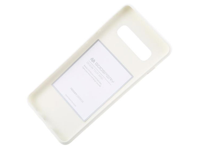 Чехол Mercury Goospery Soft Feeling для Samsung Galaxy S10 (белый, силиконовый)