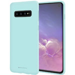 Чехол Mercury Goospery Soft Feeling для Samsung Galaxy S10 (бирюзовый, силиконовый)