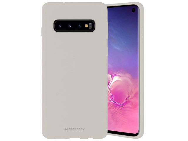 Чехол Mercury Goospery Soft Feeling для Samsung Galaxy S10 (серый, силиконовый)