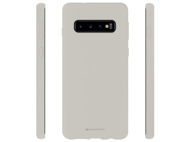 Чехол Mercury Goospery Soft Feeling для Samsung Galaxy S10 (серый, силиконовый)