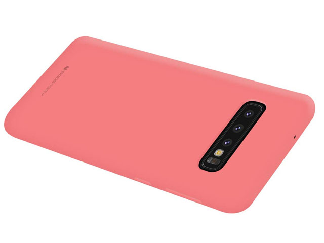 Чехол Mercury Goospery Soft Feeling для Samsung Galaxy S10 (розовый, силиконовый)