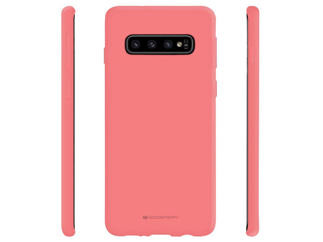 Чехол Mercury Goospery Soft Feeling для Samsung Galaxy S10 (розовый, силиконовый)