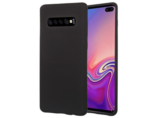 Чехол Mercury Goospery Soft Feeling для Samsung Galaxy S10 plus (черный, силиконовый)