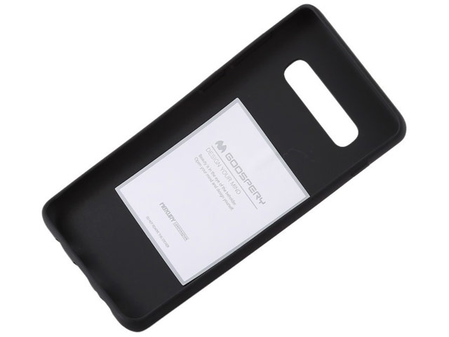Чехол Mercury Goospery Soft Feeling для Samsung Galaxy S10 plus (черный, силиконовый)