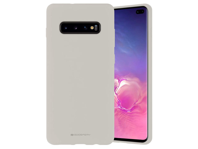 Чехол Mercury Goospery Soft Feeling для Samsung Galaxy S10 plus (белый, силиконовый)