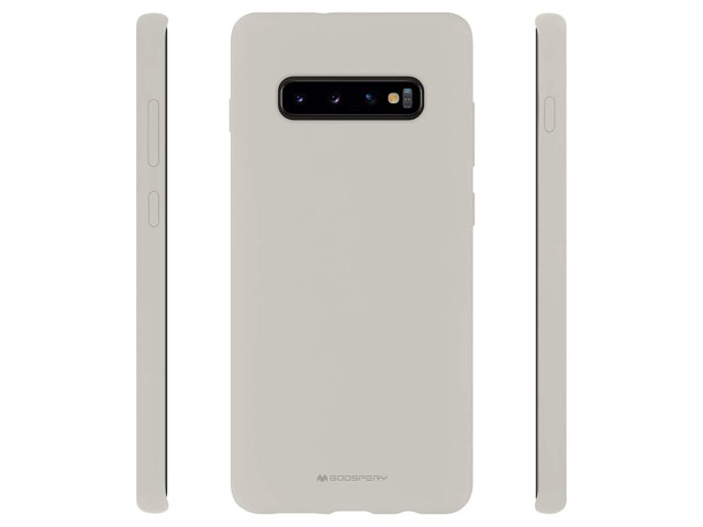 Чехол Mercury Goospery Soft Feeling для Samsung Galaxy S10 plus (белый, силиконовый)