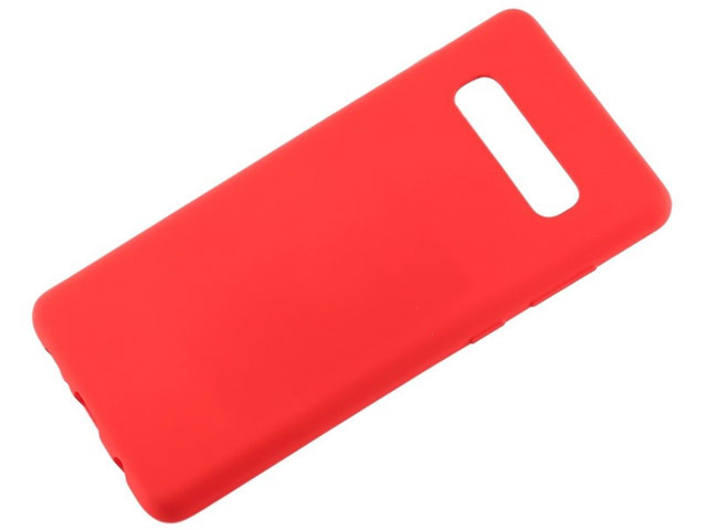 Чехол Mercury Goospery Soft Feeling для Samsung Galaxy S10 plus (красный, силиконовый)