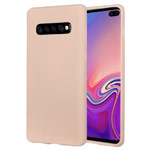 Чехол Mercury Goospery Soft Feeling для Samsung Galaxy S10 plus (бежевый, силиконовый)