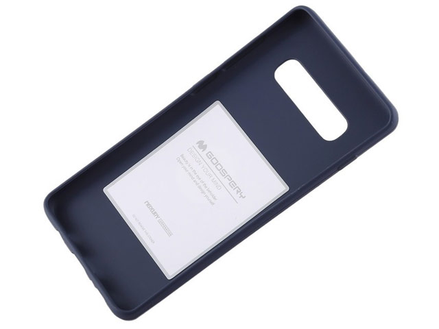 Чехол Mercury Goospery Soft Feeling для Samsung Galaxy S10 plus (синий, силиконовый)