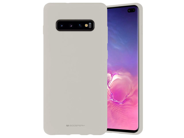 Чехол Mercury Goospery Soft Feeling для Samsung Galaxy S10 plus (серый, силиконовый)