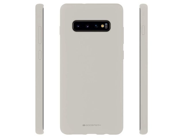 Чехол Mercury Goospery Soft Feeling для Samsung Galaxy S10 plus (серый, силиконовый)