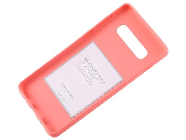 Чехол Mercury Goospery Soft Feeling для Samsung Galaxy S10 plus (розовый, силиконовый)