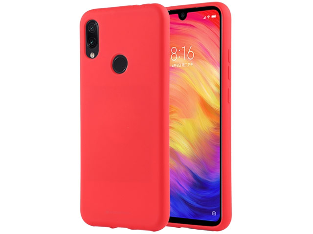 Чехол Mercury Goospery Soft Feeling для Xiaomi Redmi Note 7 (красный, силиконовый)