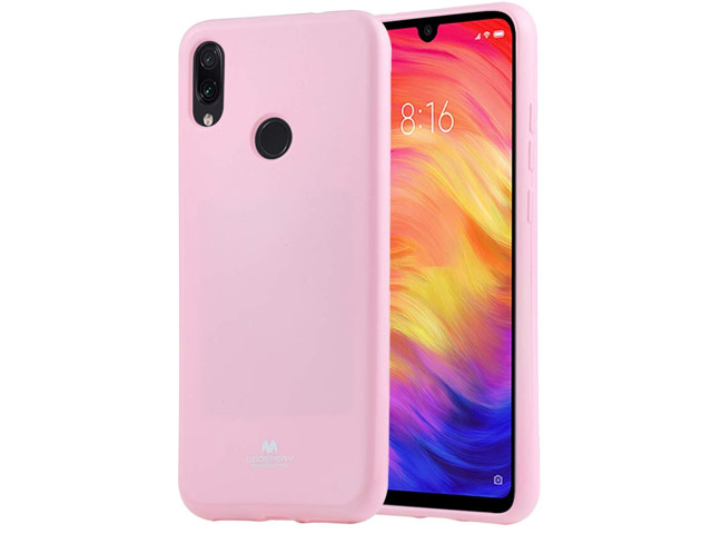 Чехол Mercury Goospery Soft Feeling для Xiaomi Redmi Note 7 (розовый, силиконовый)