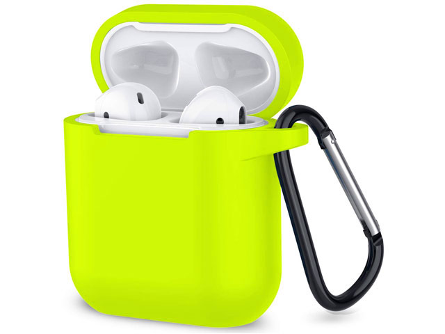 Чехол Synapse Buckle Case для Apple AirPods (салатовый, силиконовый)