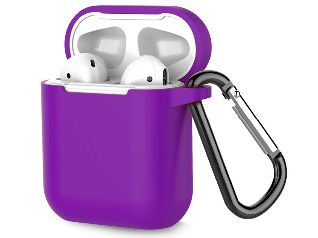 Чехол Synapse Buckle Case для Apple AirPods (фиолетовый, силиконовый)