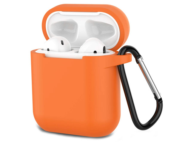 Чехол Synapse Buckle Case для Apple AirPods (оранжевый, силиконовый)