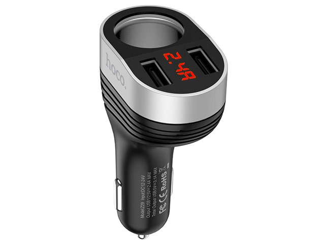 Зарядное устройство Hoco Car Charger Z29 универсальное (автомобильное, 3.1A, 2 x USB, черное)