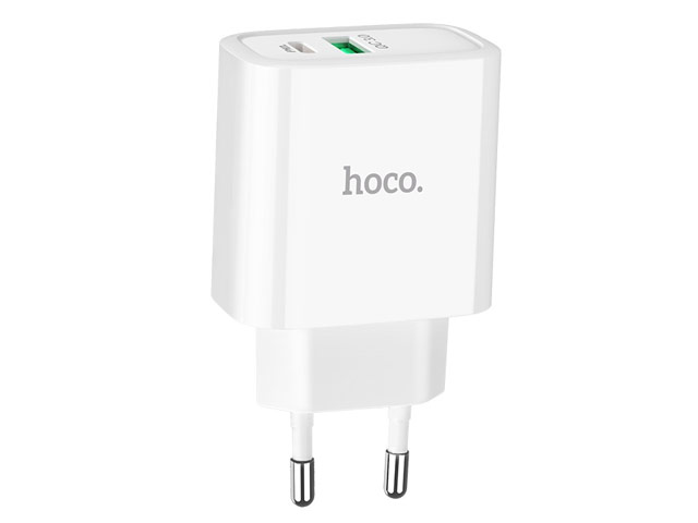 Зарядное устройство Hoco Intelligent Charger C57A универсальное (сетевое, 18W, Quick Charge 3.0, PD 2.0, белое)