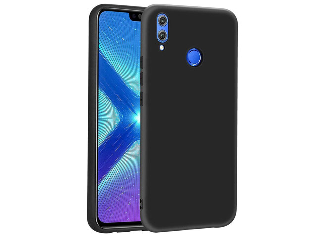 Чехол Yotrix LiquidSilicone для Huawei Y9 2019 (черный, гелевый)