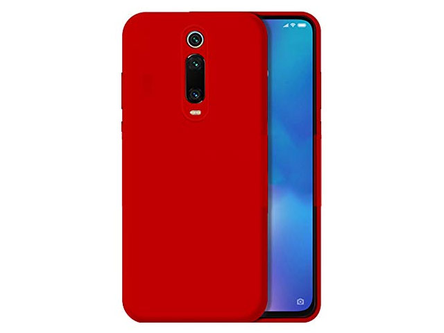 Чехол Yotrix LiquidSilicone для Xiaomi Mi 9T (красный, гелевый)