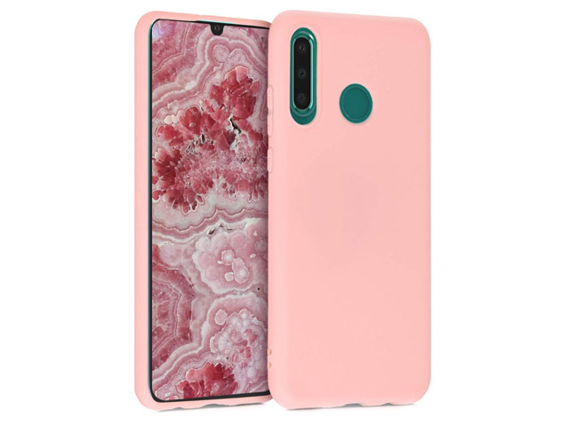 Чехол Yotrix LiquidSilicone для Huawei P30 lite (розовый, гелевый)