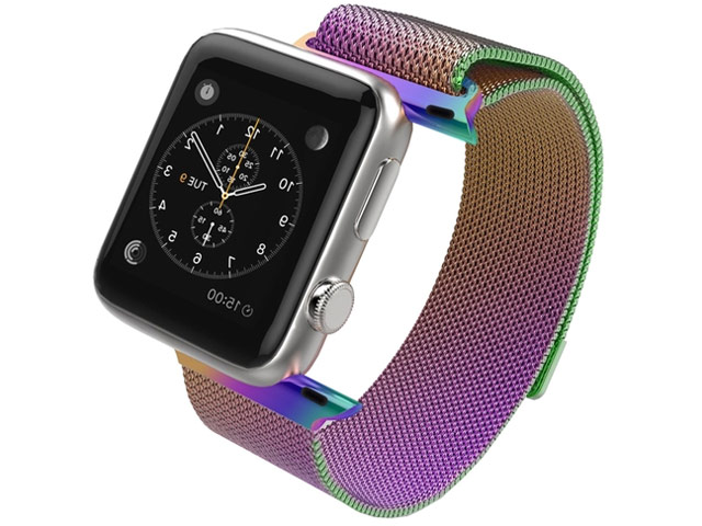 Ремешок для часов Yotrix Milanese Band для Apple Watch 42/44 мм (хамелеон, стальной)