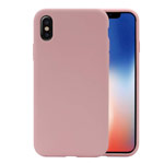 Чехол Yotrix LiquidSilicone для Apple iPhone XS max (серо-розовый, гелевый)