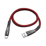 USB-кабель Hoco Anti-Bending Cable U70 (USB Type C, черный/красный, 2.4A, 1.2 м)