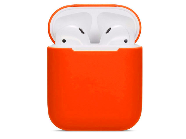 Чехол Synapse Protection Case для Apple AirPods (ярко-оранжевый, силиконовый)