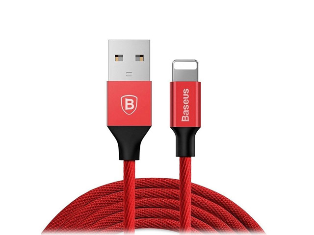 USB-кабель Baseus Yiven Cable (Lightning, красный, 1.2 м, 3A)