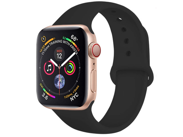 Ремешок для часов Yotrix Silicone Band для Apple Watch 42/44 мм (черный, силиконовый)