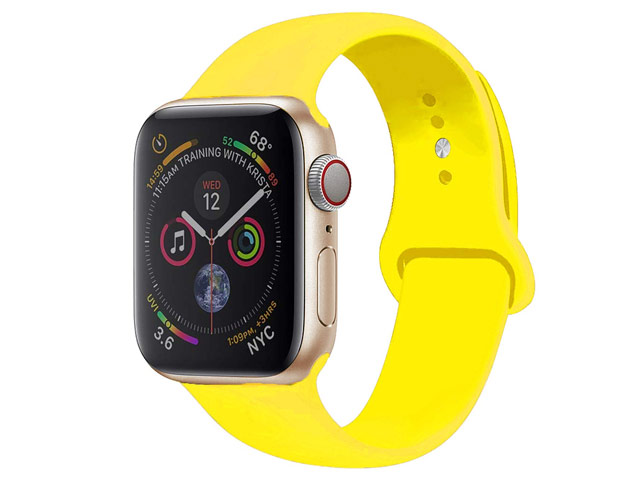 Ремешок для часов Yotrix Silicone Band для Apple Watch 42/44 мм (желтый, силиконовый)
