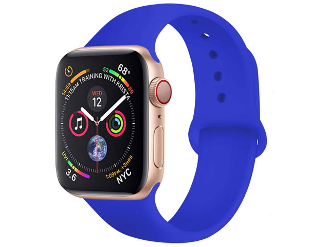 Ремешок для часов Yotrix Silicone Band для Apple Watch 42/44 мм (синий, силиконовый)