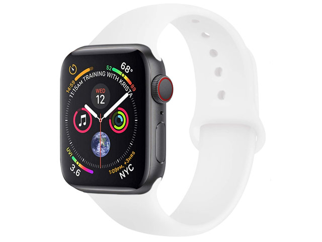 Ремешок для часов Yotrix Silicone Band для Apple Watch 42/44 мм (белый, силиконовый)