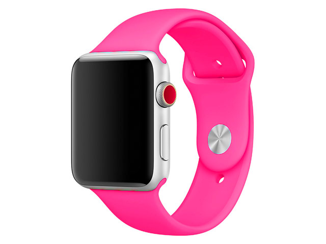 Ремешок для часов Yotrix Silicone Band для Apple Watch 38/40 мм (ярко-розовый, силиконовый)