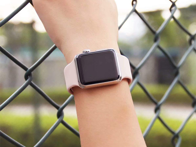 Ремешок для часов Yotrix Silicone Band для Apple Watch 38/40 мм (светло-розовый, силиконовый)
