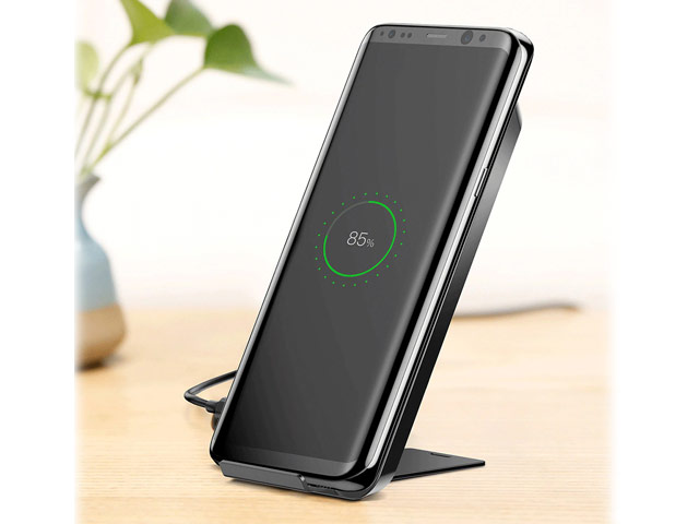 Беспроводное зарядное устройство Baseus Stand Wireless Charger (черное, Fast Charge, стандарт QI)