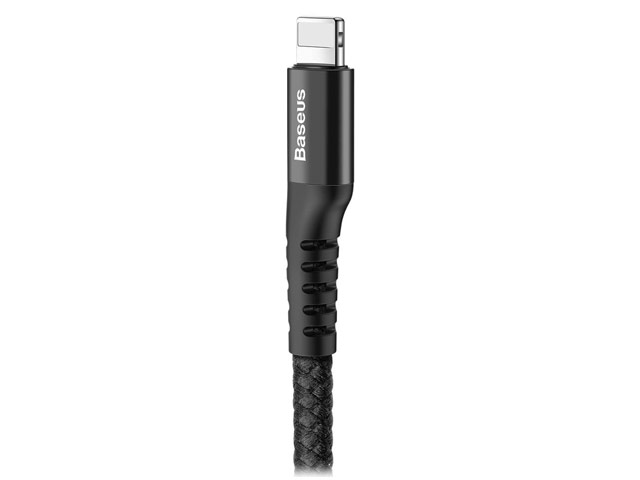 USB-кабель Baseus Fish Eye Spring Cable (Lightning, черный, 1 м)