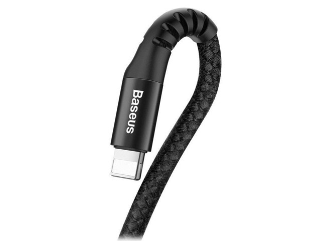 USB-кабель Baseus Fish Eye Spring Cable (Lightning, черный, 1 м)
