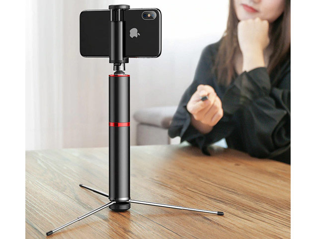 Монопод Baseus Selfie Stick Tripod универсальный (черный, тринога, 0.8 м, беспроводной)