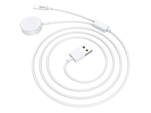 USB-кабель hoco iWatch Wireless Charger U69 для Apple Watch (белый, Lightning, 1 м)