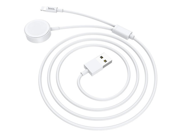 USB-кабель hoco iWatch Wireless Charger U69 для Apple Watch (белый, Lightning, 1 м)