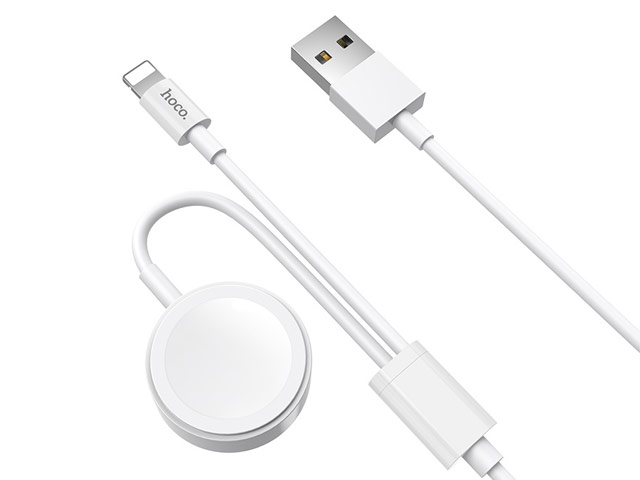 USB-кабель hoco iWatch Wireless Charger U69 для Apple Watch (белый, Lightning, 1 м)