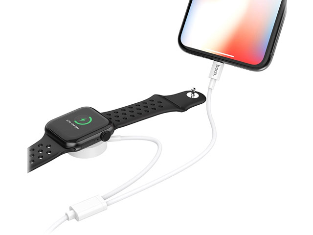 USB-кабель hoco iWatch Wireless Charger U69 для Apple Watch (белый, Lightning, 1 м)