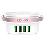 Зарядное устройство LDNIO Desktop Lamp Charger универсальное (сетевое, 4xUSB, 2.4A, лампа, белое)