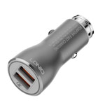 Зарядное устройство LDNIO Powerful Car Charger универсальное (автомобильное, USB x 2, 3.0A, Quick Charge 3.0, Lightning, серое)