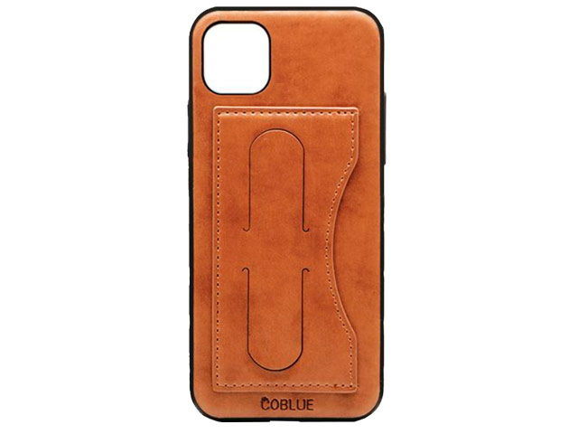 Чехол Coblue Creative Case для Apple iPhone 11 pro max (коричневый, кожаный)