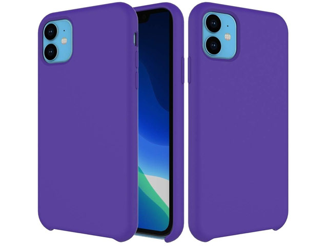 Чехол Yotrix LiquidSilicone для Apple iPhone 11 (фиолетовый, гелевый)