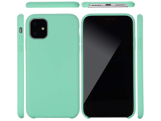 Чехол Yotrix LiquidSilicone для Apple iPhone 11 (бирюзовый, гелевый)